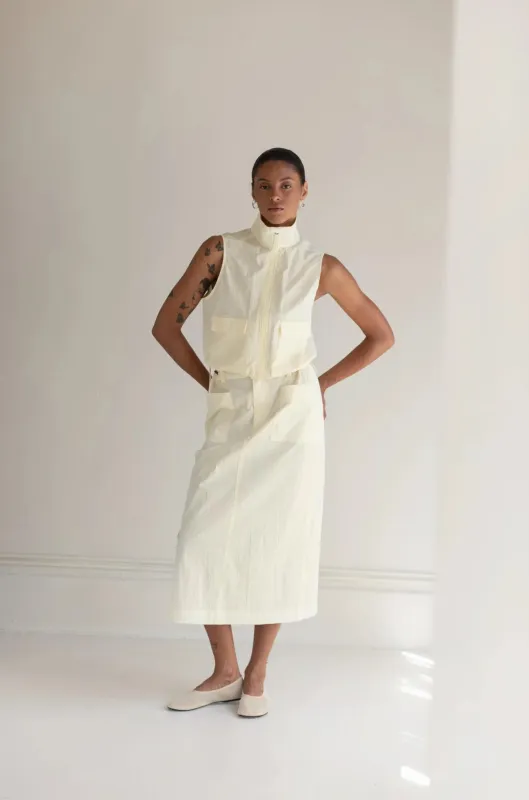 Paper Label | Colette Long Skirt - Unsalted Butter sold by Fort