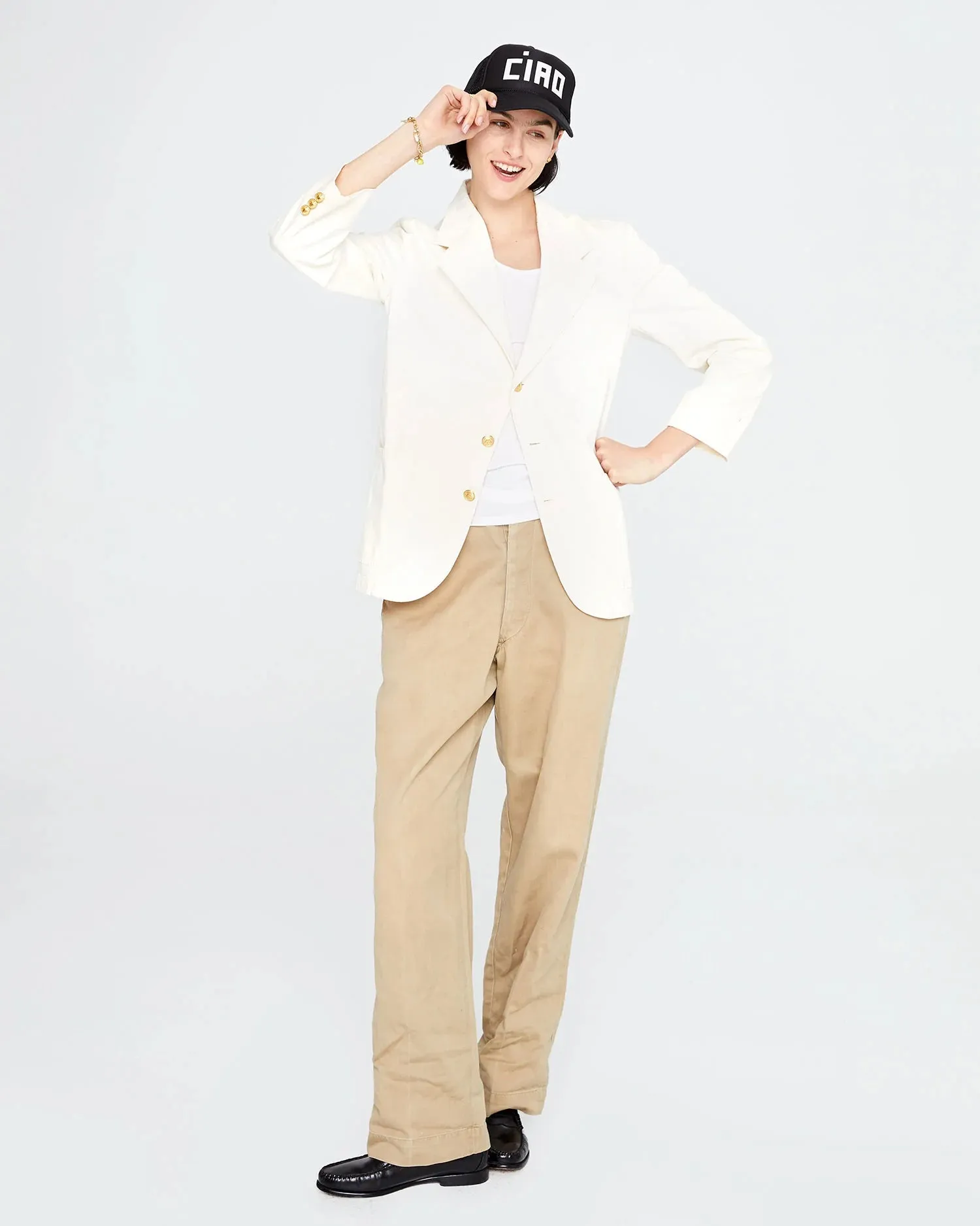 Clare V. | Ciao Trucker Hat - Black sold by Fort product image thumbnail 2