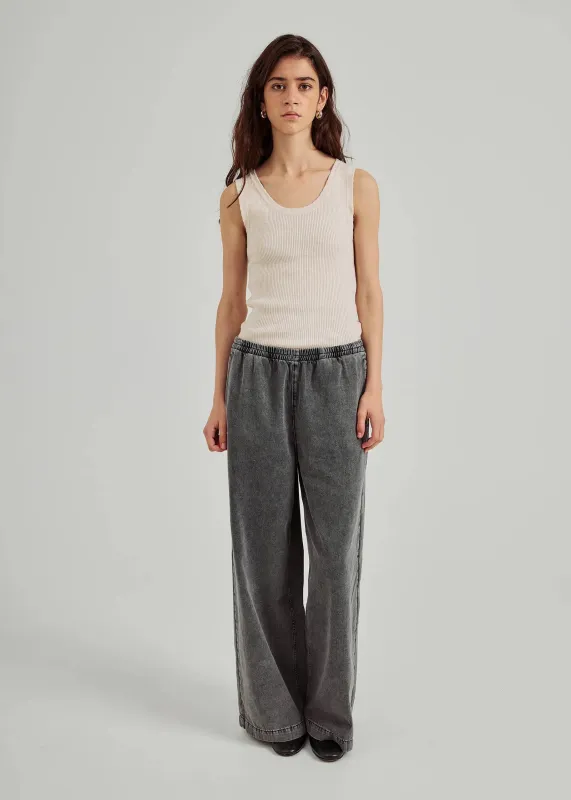 NORR | Caddie Loose Denim Pants - Grey sold by Fort