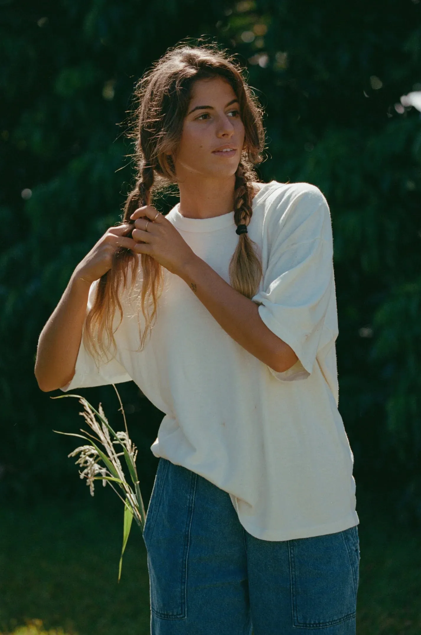 Jungmaven | Vernon Oversized Tee - Washed White sold by Fort product image thumbnail 2