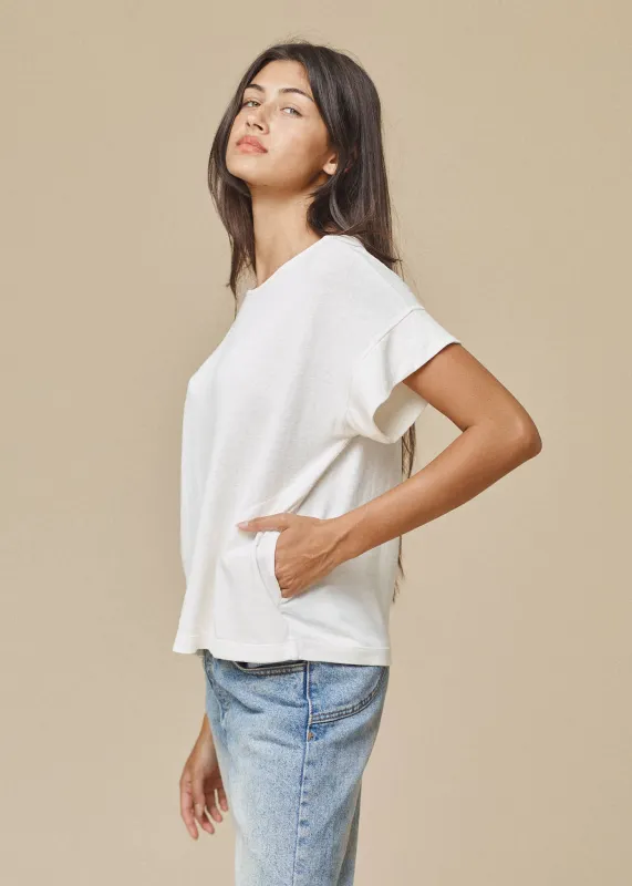 Jungmaven | Taos Top - Washed White sold by Fort