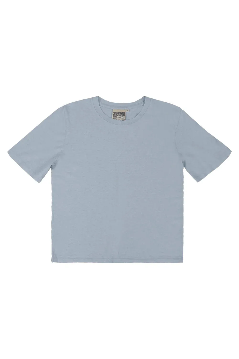 Jungmaven | Silverlake Cropped Tee - Coastal Blue sold by Fort