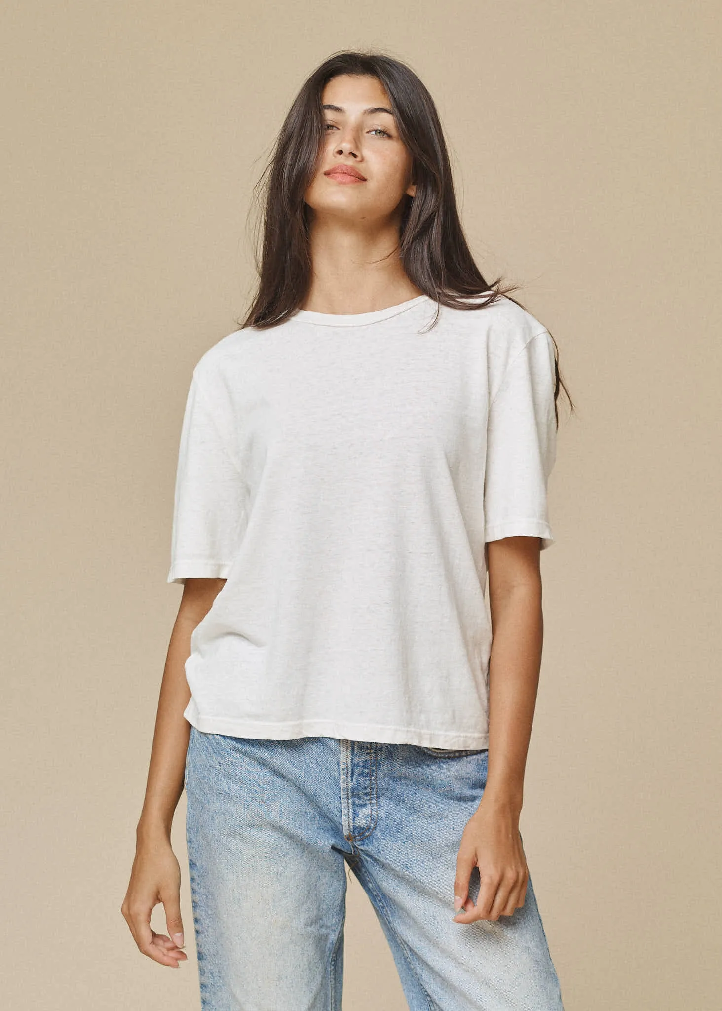 Jungmaven | Silverlake Cropped Tee - Coastal Blue sold by Fort product image thumbnail 2