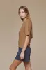 Jungmaven | Silverlake Cropped Tee - Coastal Blue sold by Fort