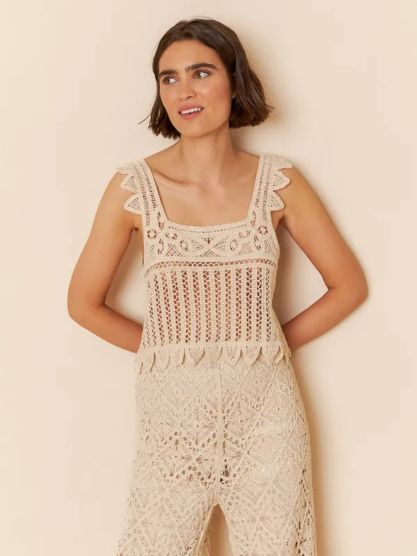 Indi and Cold | Crochet Crop Top sold by Fort