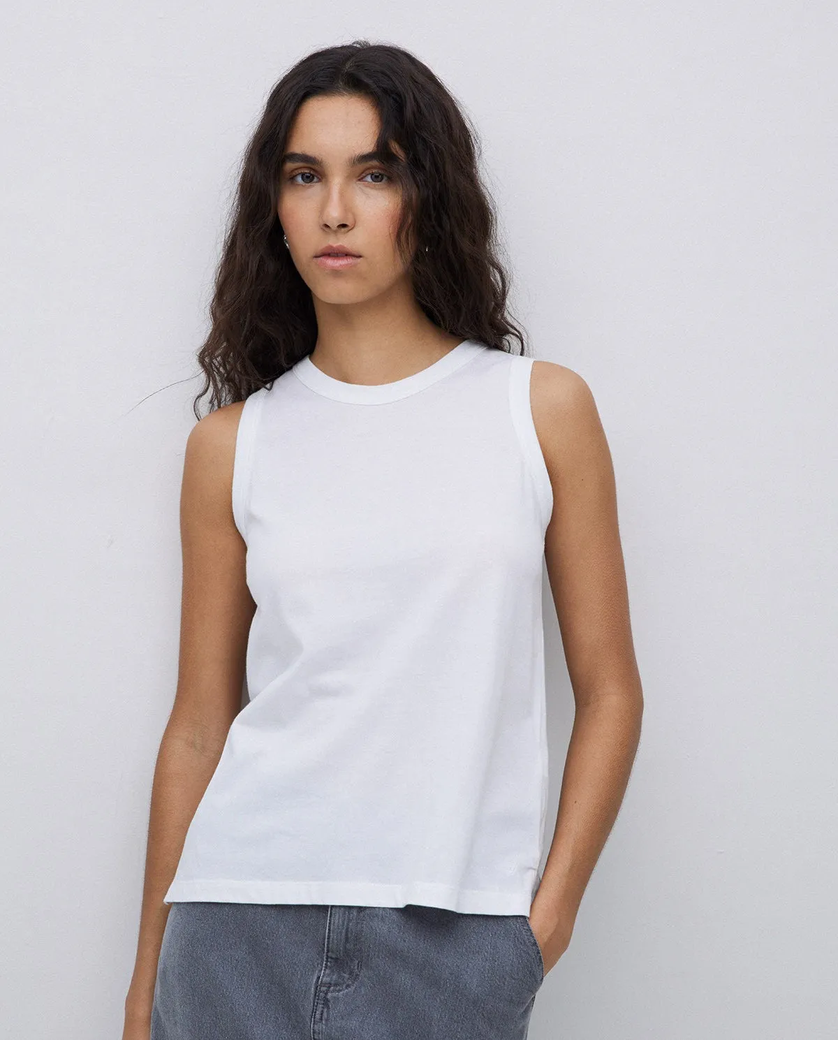 Yerse | Basic Round-Neck Tank - Khaki sold by Fort product image thumbnail 2