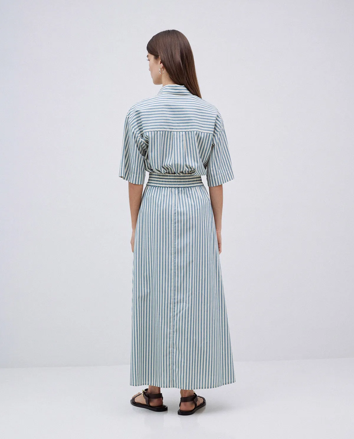 Yerse | Striped Midi Skirt - Green sold by Fort product image thumbnail 4
