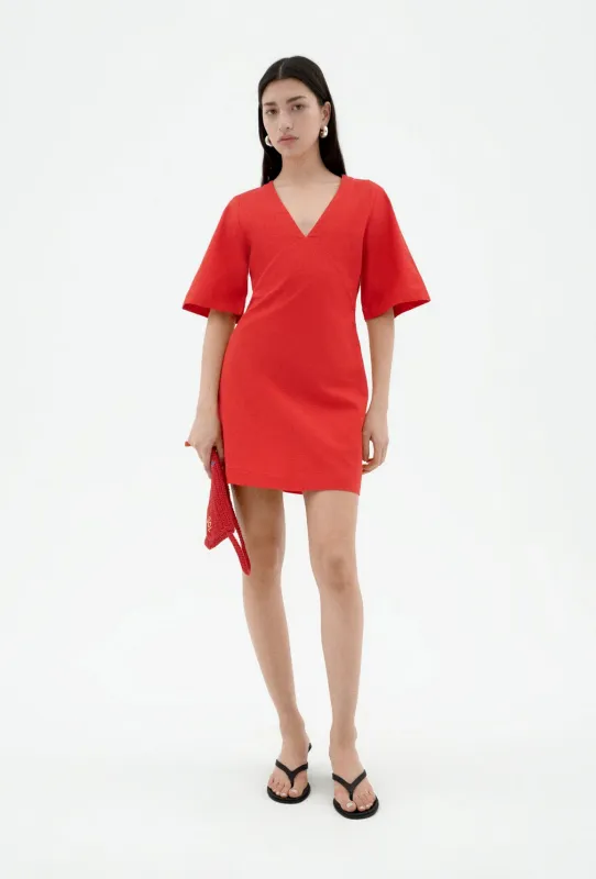Thinking Mu | Firey Red Kim Dress sold by Fort