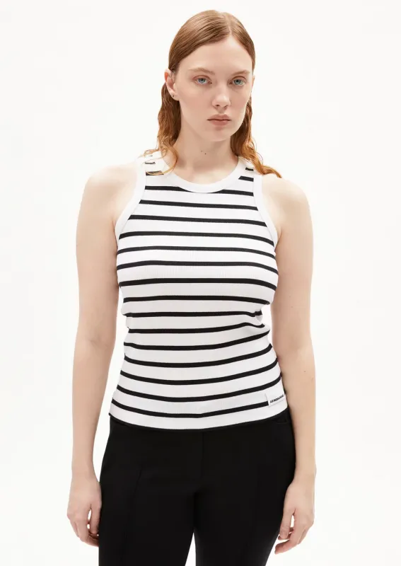 ARMEDANGELS | KANITAA Shirt - Stripes - White & Black made by Armedangels