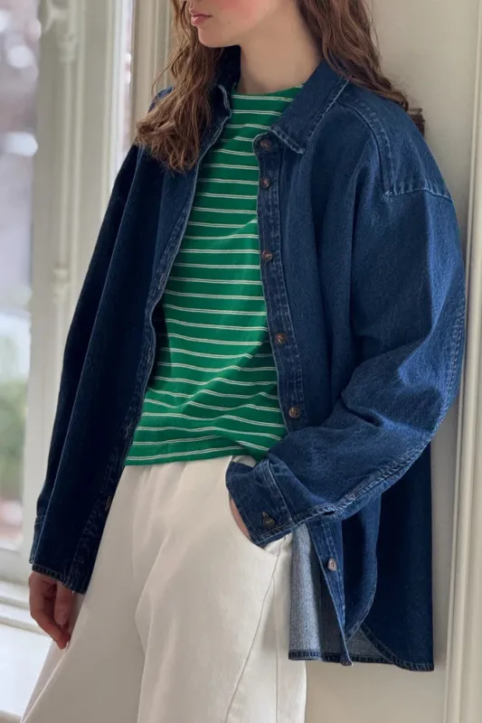 Le Bon Shoppe | Owen Heavy Denim Shirt - Dark Denim sold by Fort