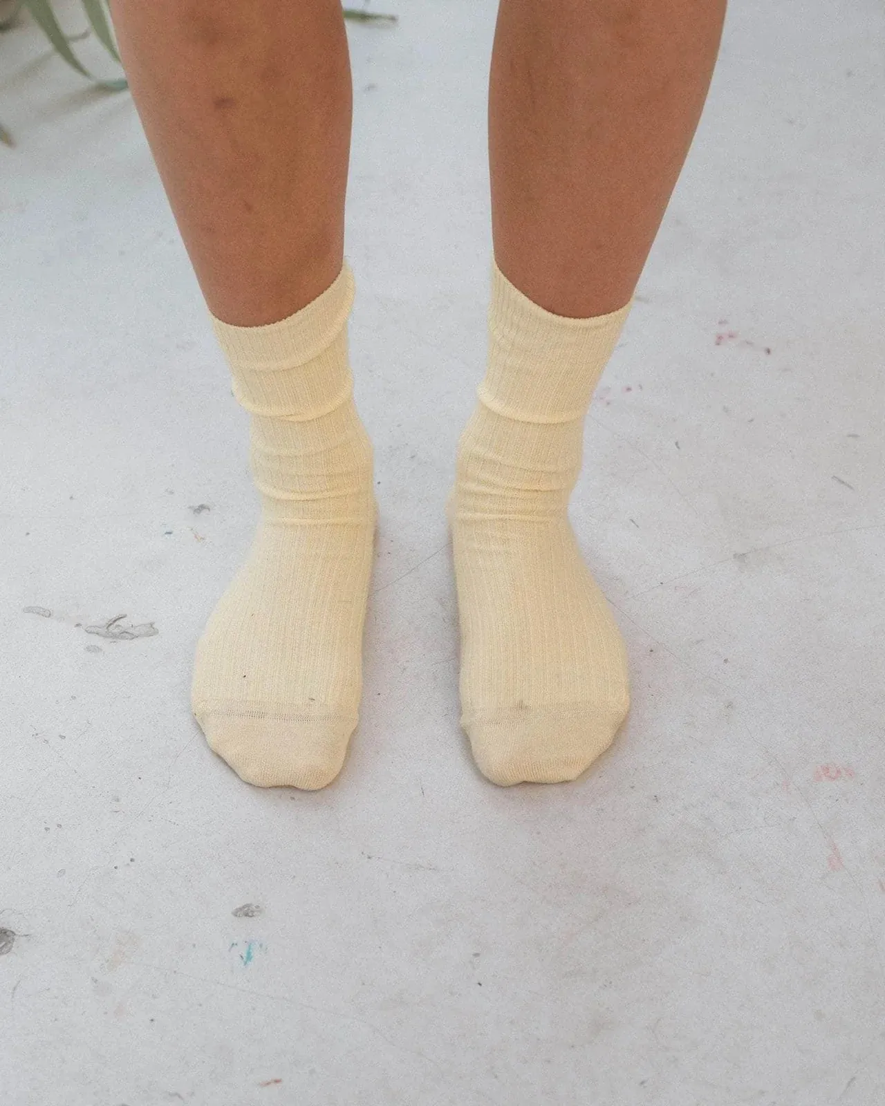 Baserange | Rib Over Ankle Socks - Bog Yellow sold by Fort product image thumbnail 5