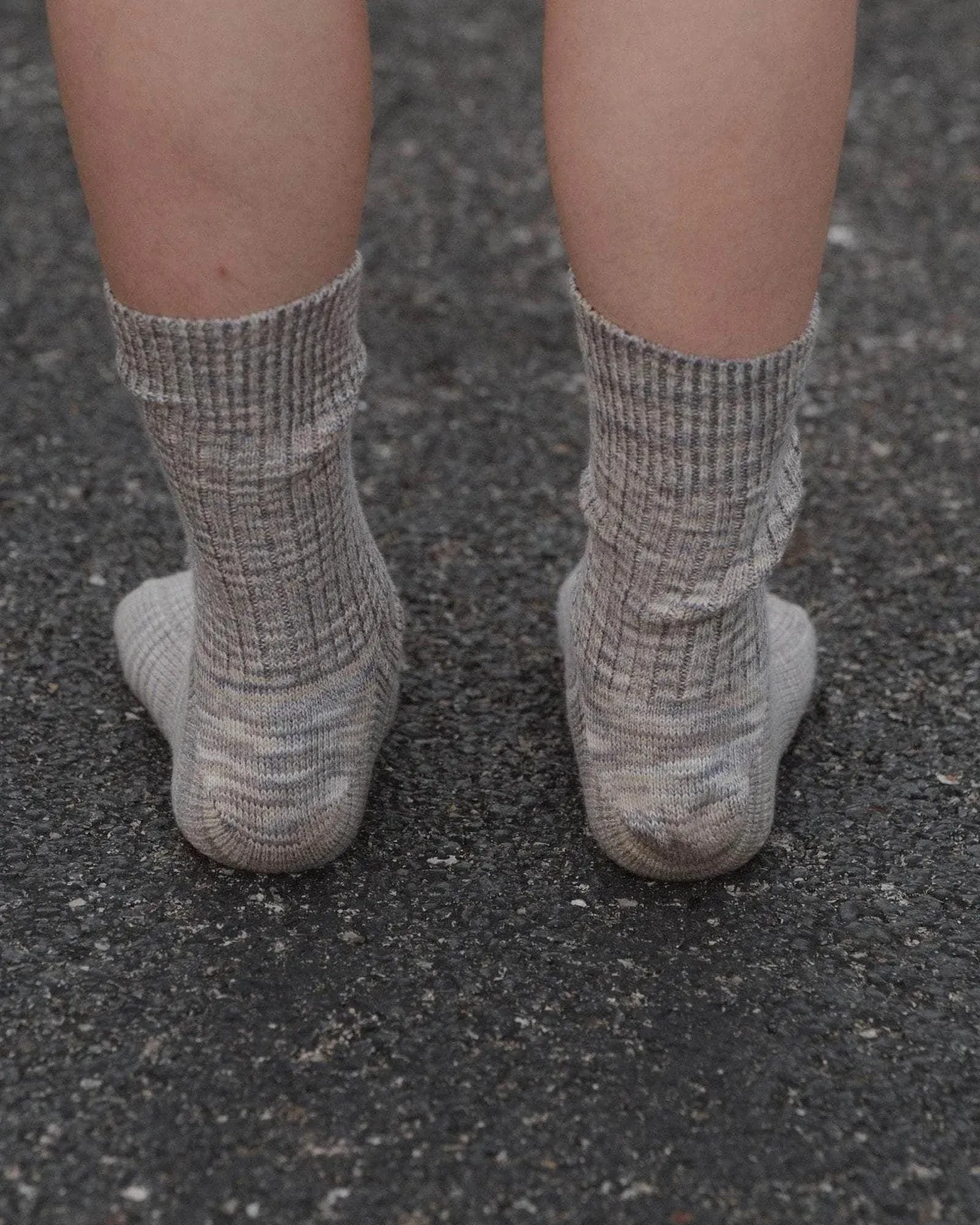 Baserange | Twist Over Ankle Socks - Grey Milange sold by Fort product image thumbnail 3