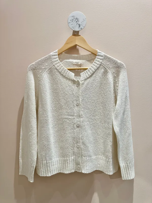 Naïf | Anissa Silk and Cotton Cardigan - Ivory sold by Fort