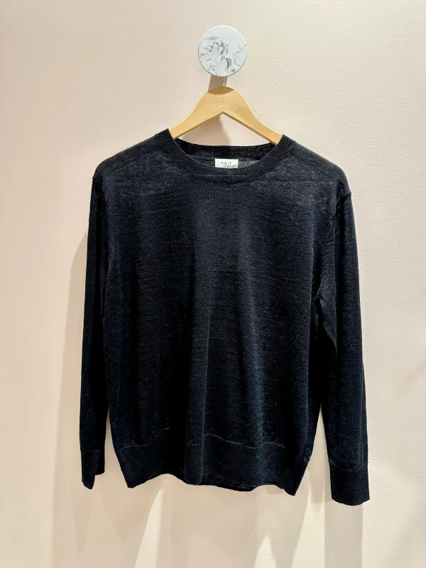 Naïf | Joanie Linen Sweater - Black sold by Fort
