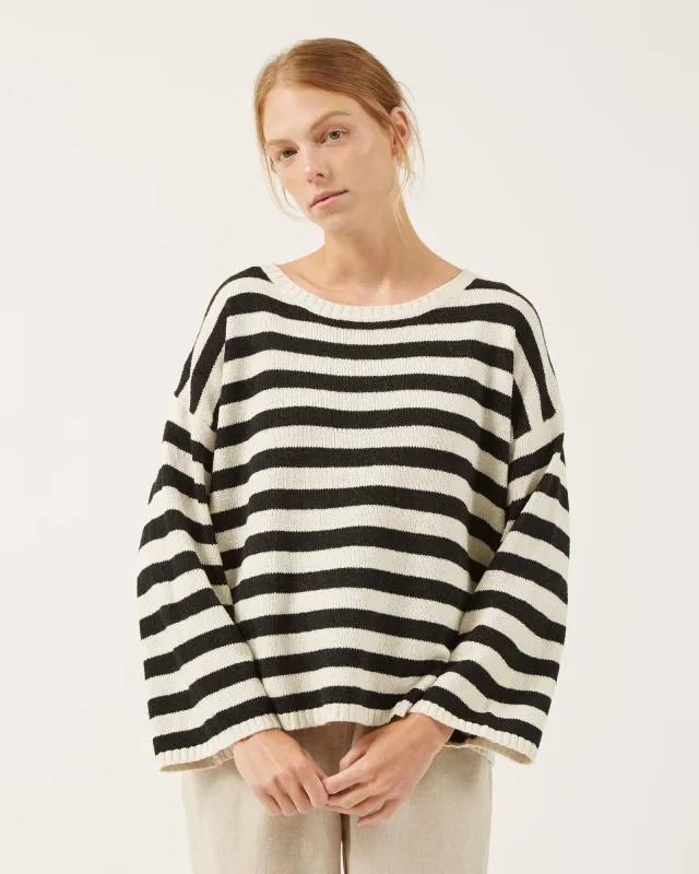 Naïf | Tobo Sweater - Ivory/Black Striped sold by Fort