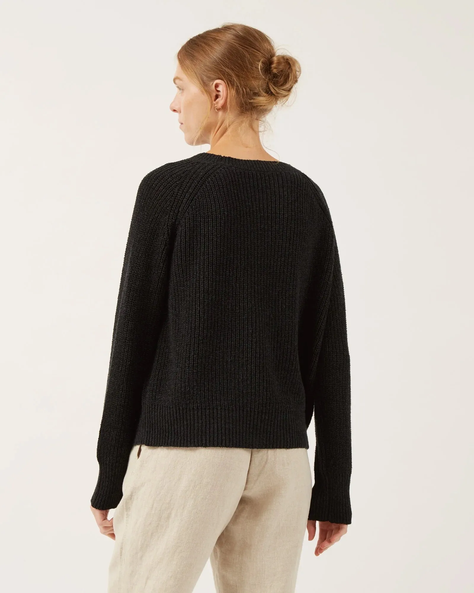 Naïf | Kely Silk and Cotton Sweater - Black sold by Fort product image thumbnail 2