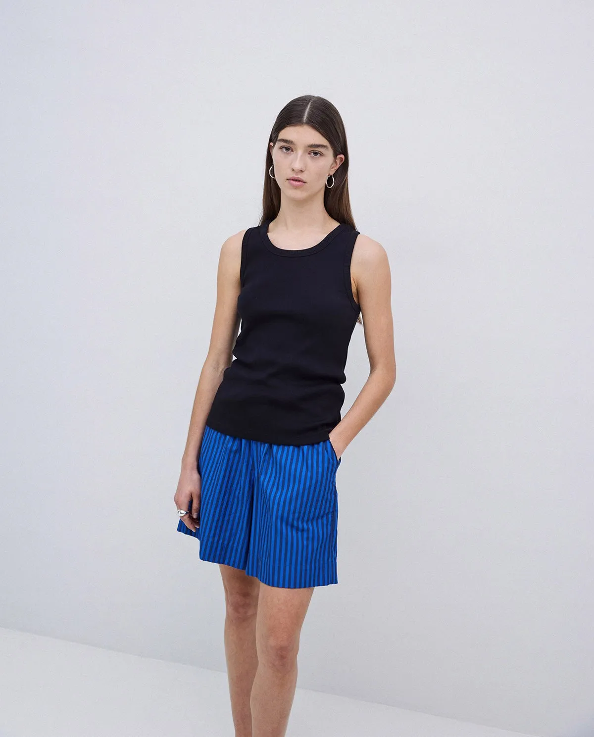 Yerse | Navy Stripe Shorts sold by Fort product image thumbnail 4