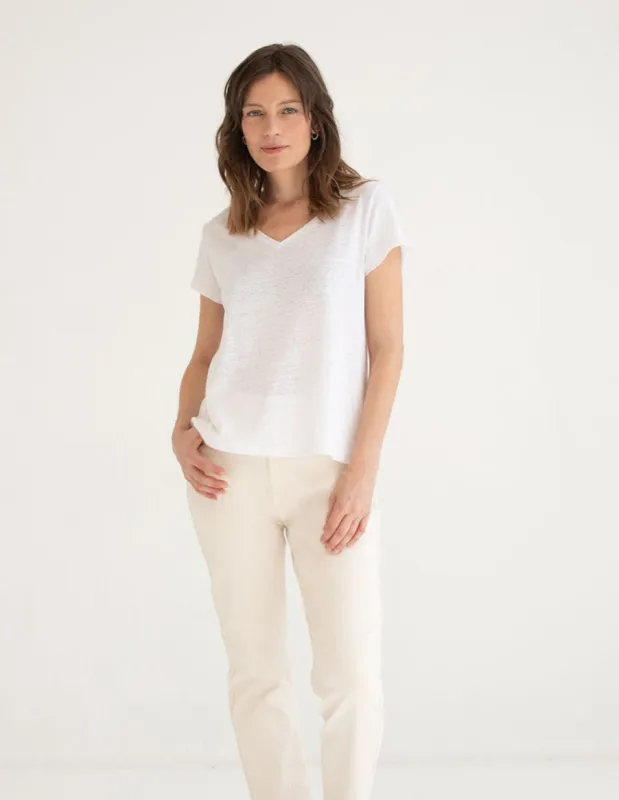 Mus & Bombon | Basieco Pico T- Shirt -White sold by Fort