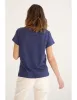 Mus & Bombon | Basieco Pico T- Shirt -Navy sold by Fort
