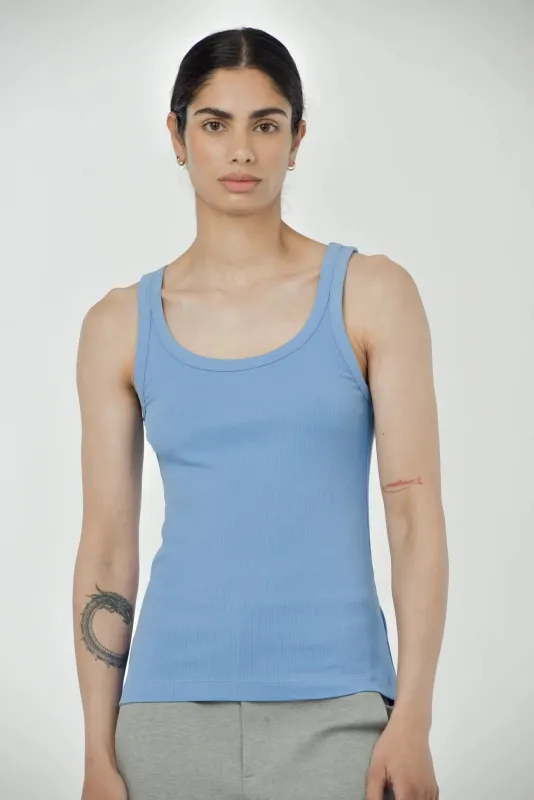 Paper Label | Mara Tank - Blue Daisy sold by Fort