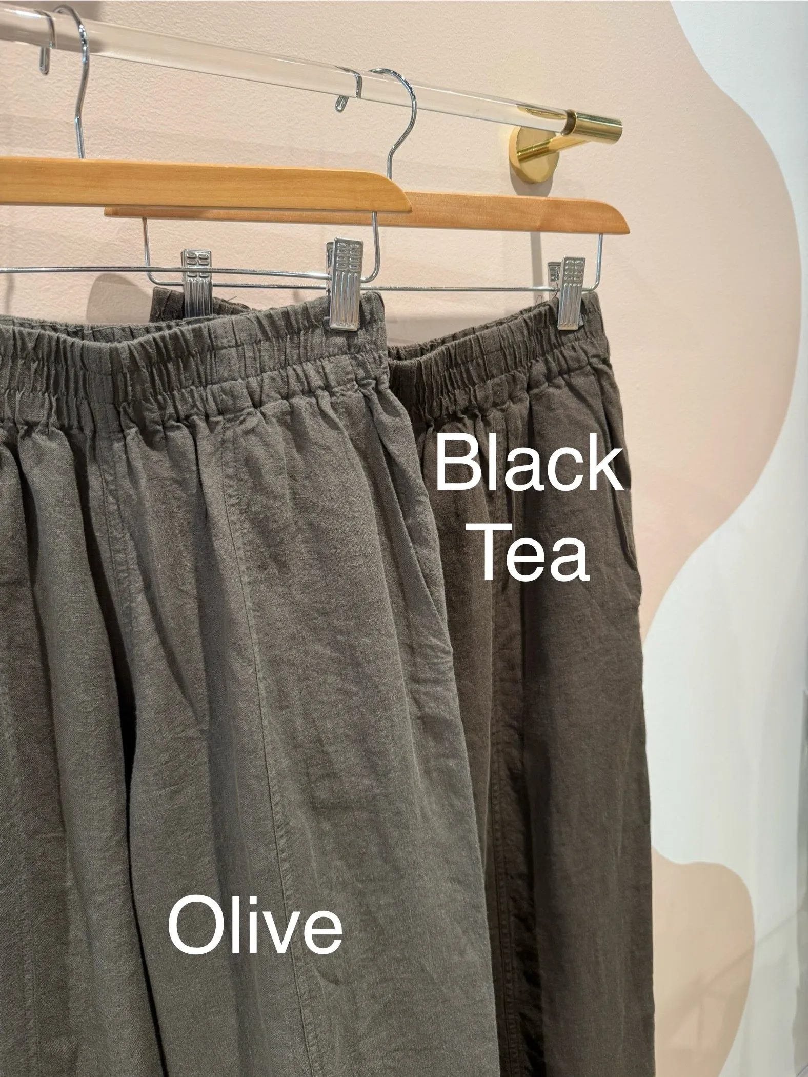 Naïf | Domi Pant - Heavyweight Washed Linen - Black Tea sold by Fort product image thumbnail 2