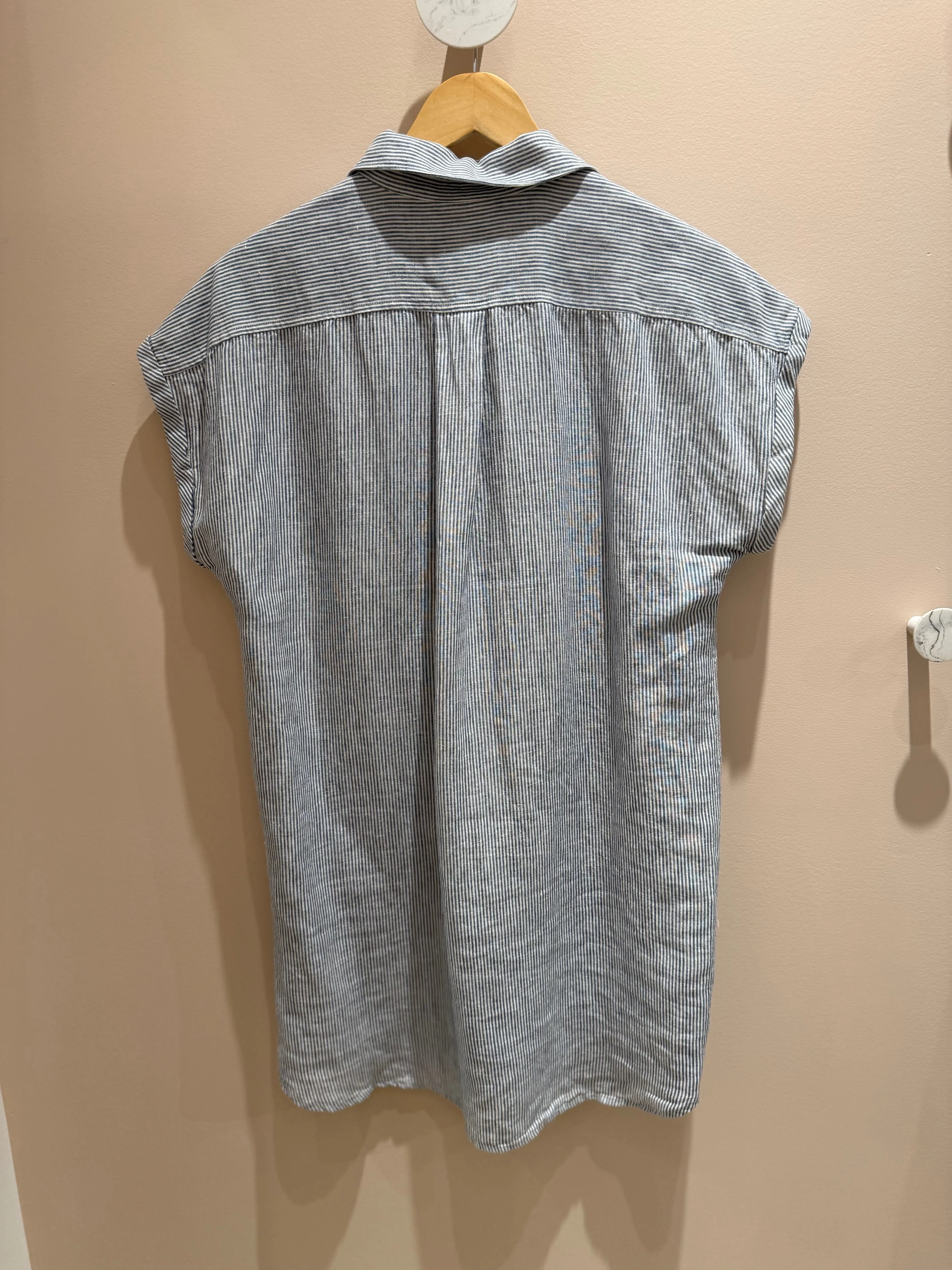 Naïf | Reese Dress - Washed Linen-Ivory/Ink Stripes sold by Fort product image thumbnail 2