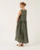 Naïf | Calla Dress - Crinkle Linen Olive Green sold by Fort