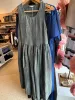 Naïf | Calla Dress - Crinkle Linen Olive Green sold by Fort
