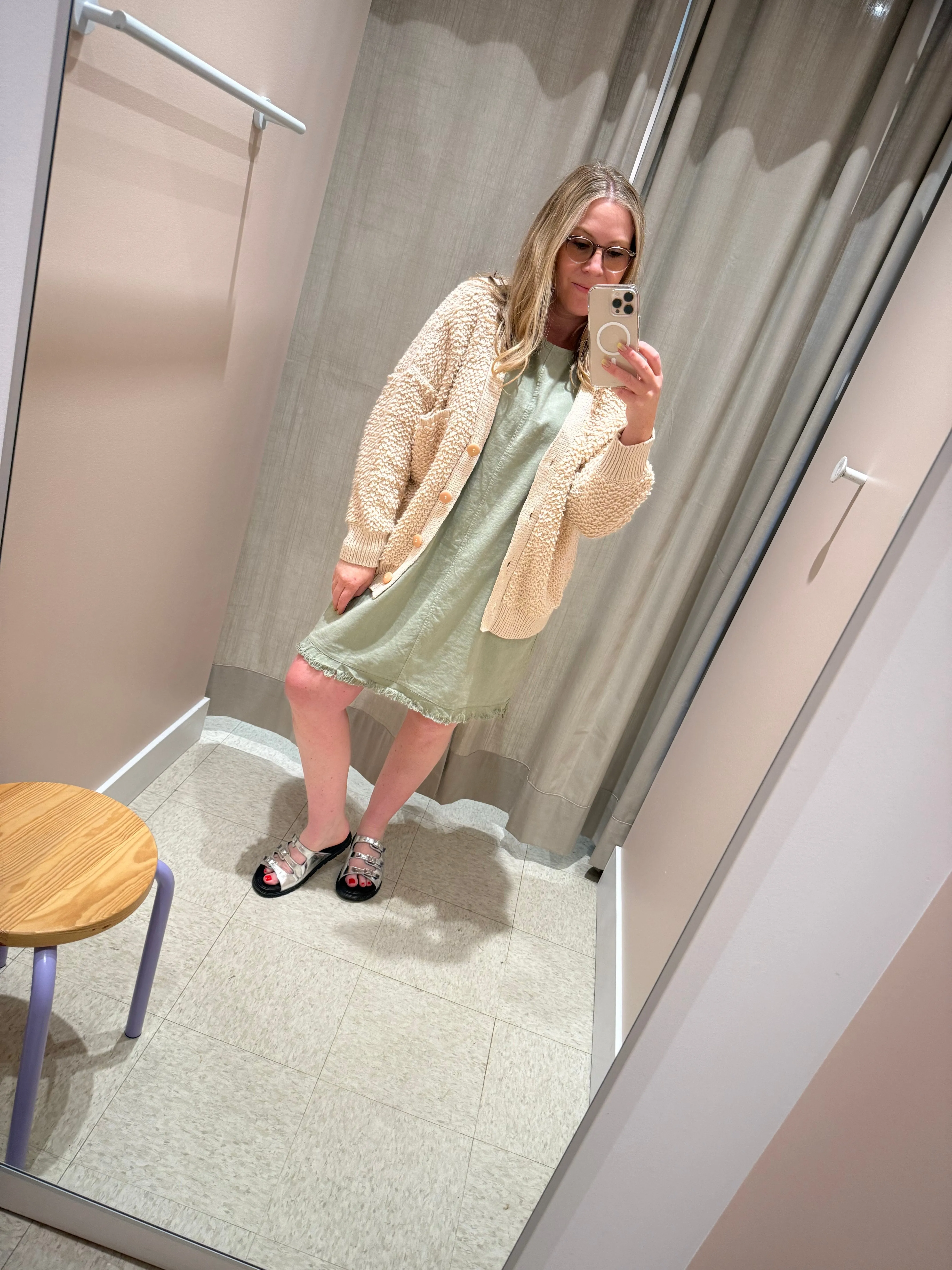 Astrid | Woven Dress, Linen - Army sold by Fort product image thumbnail 5