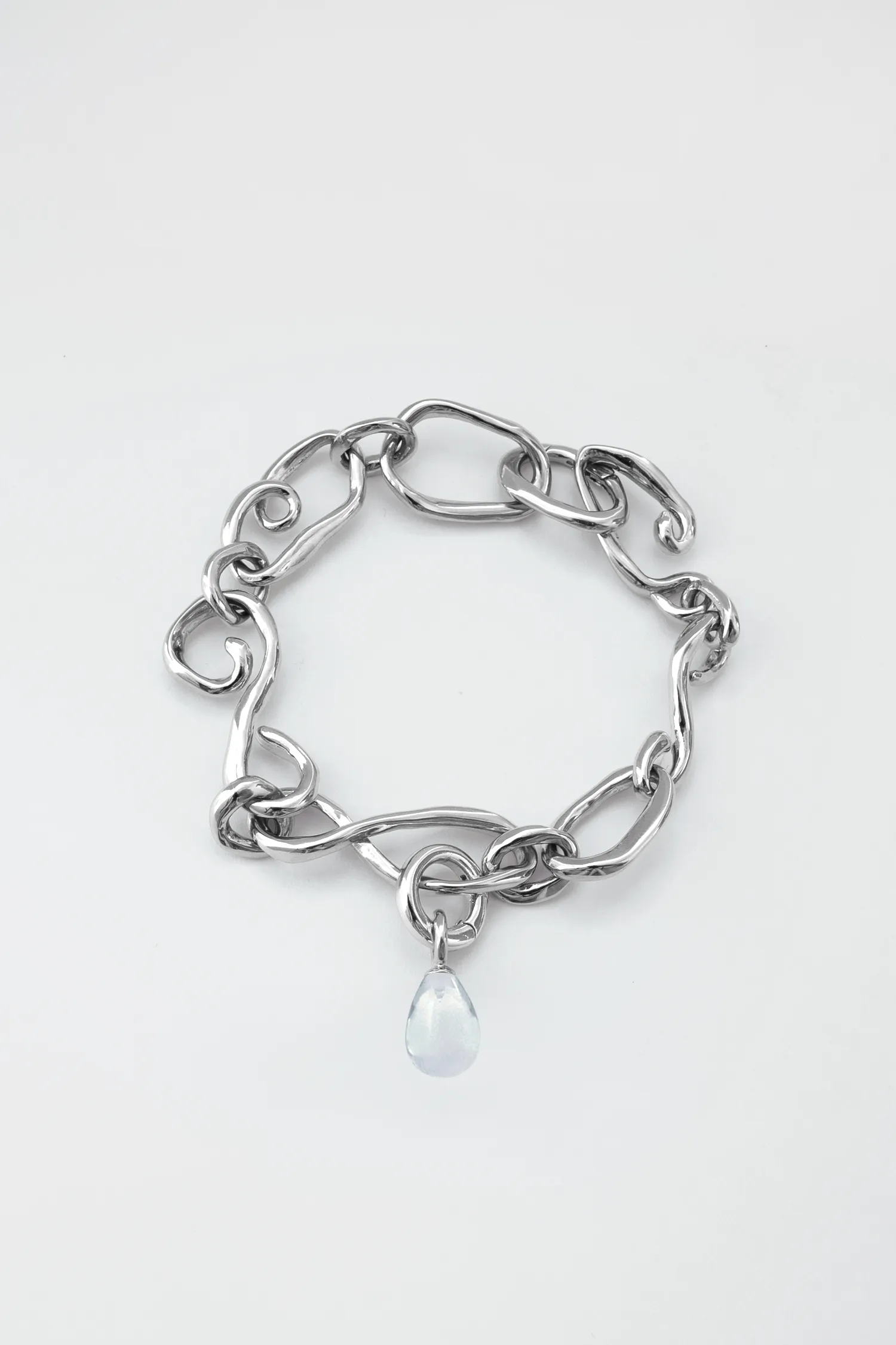Kara Yoo | Sabine Bracelet + Small Drop - Silver Plated + Ice sold by Fort product image thumbnail 2