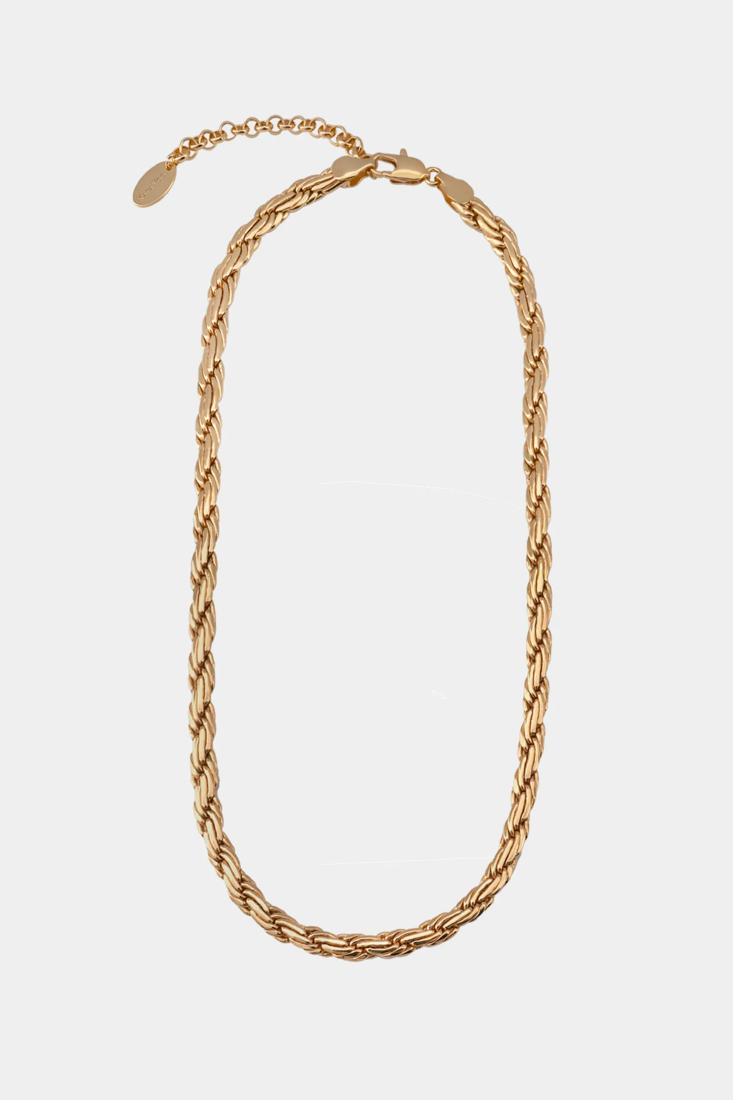 Kara Yoo | 6mm Flat Rope Chain Necklace - Gold sold by Fort product image thumbnail 2