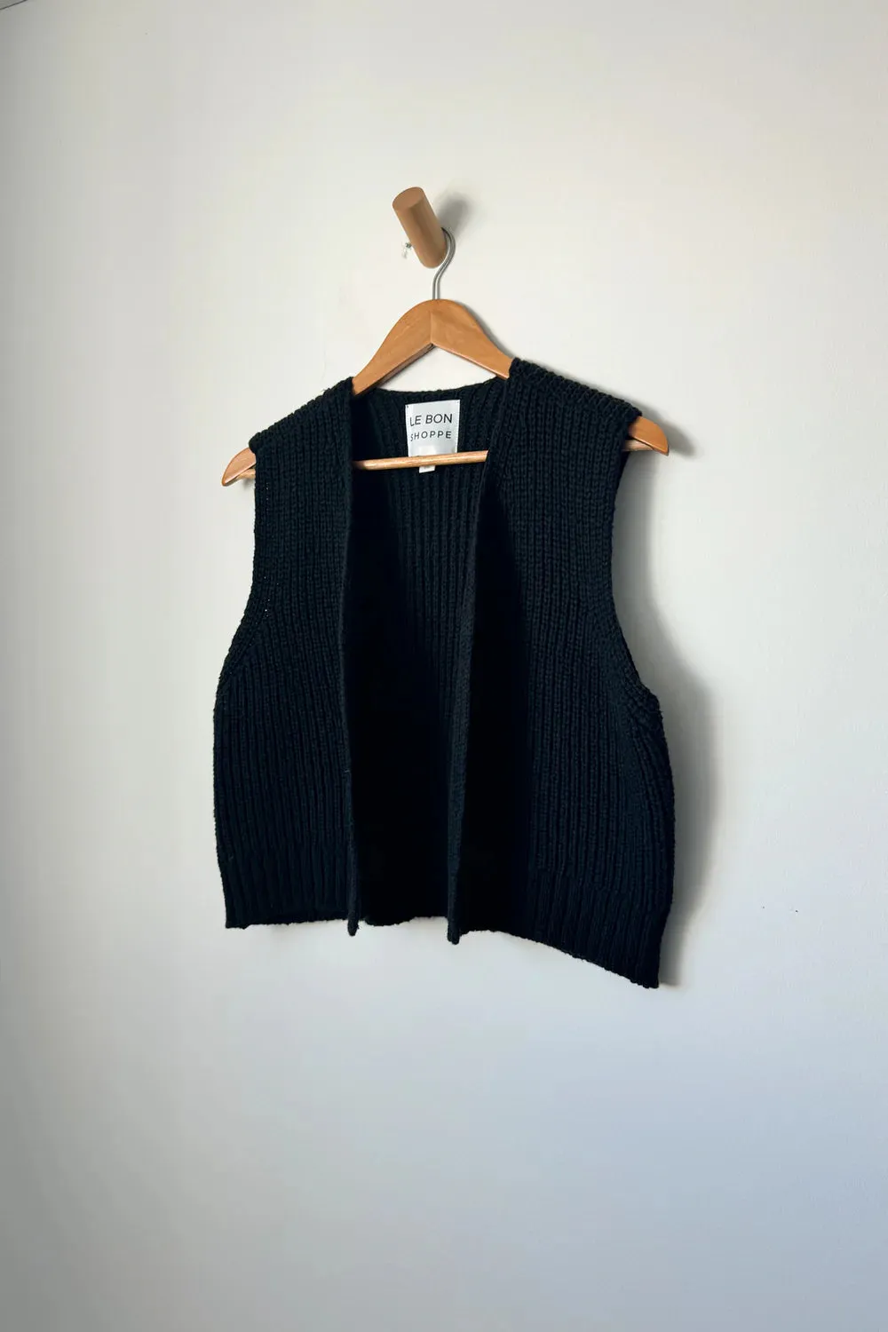 Le Bon Shoppe | Granny Cotton Sweater Vest - Black sold by Fort product image thumbnail 3