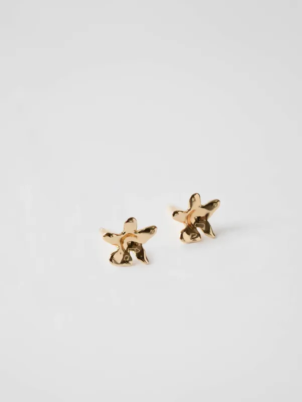 Wolf Circus | Flower Studs in Gold sold by Fort