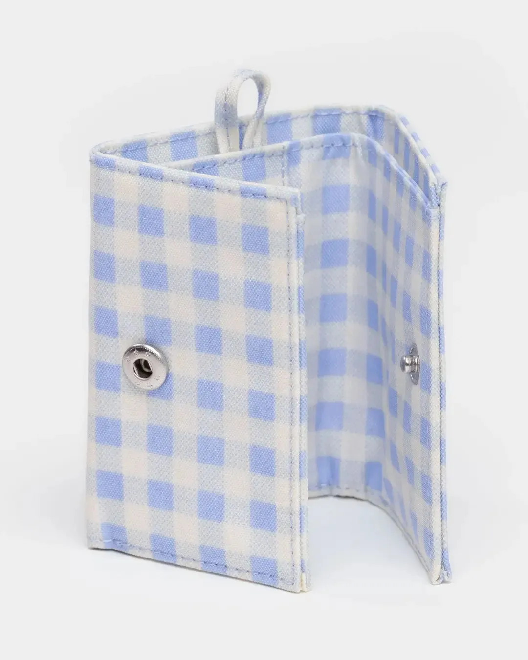 Baggu | Snap Wallet - Light Blue Gingham sold by Fort product image thumbnail 2