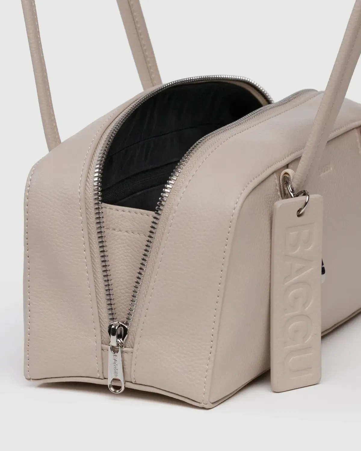 Baggu | Small Recycled Leather Bowler Bag - Stone sold by Fort product image thumbnail 3