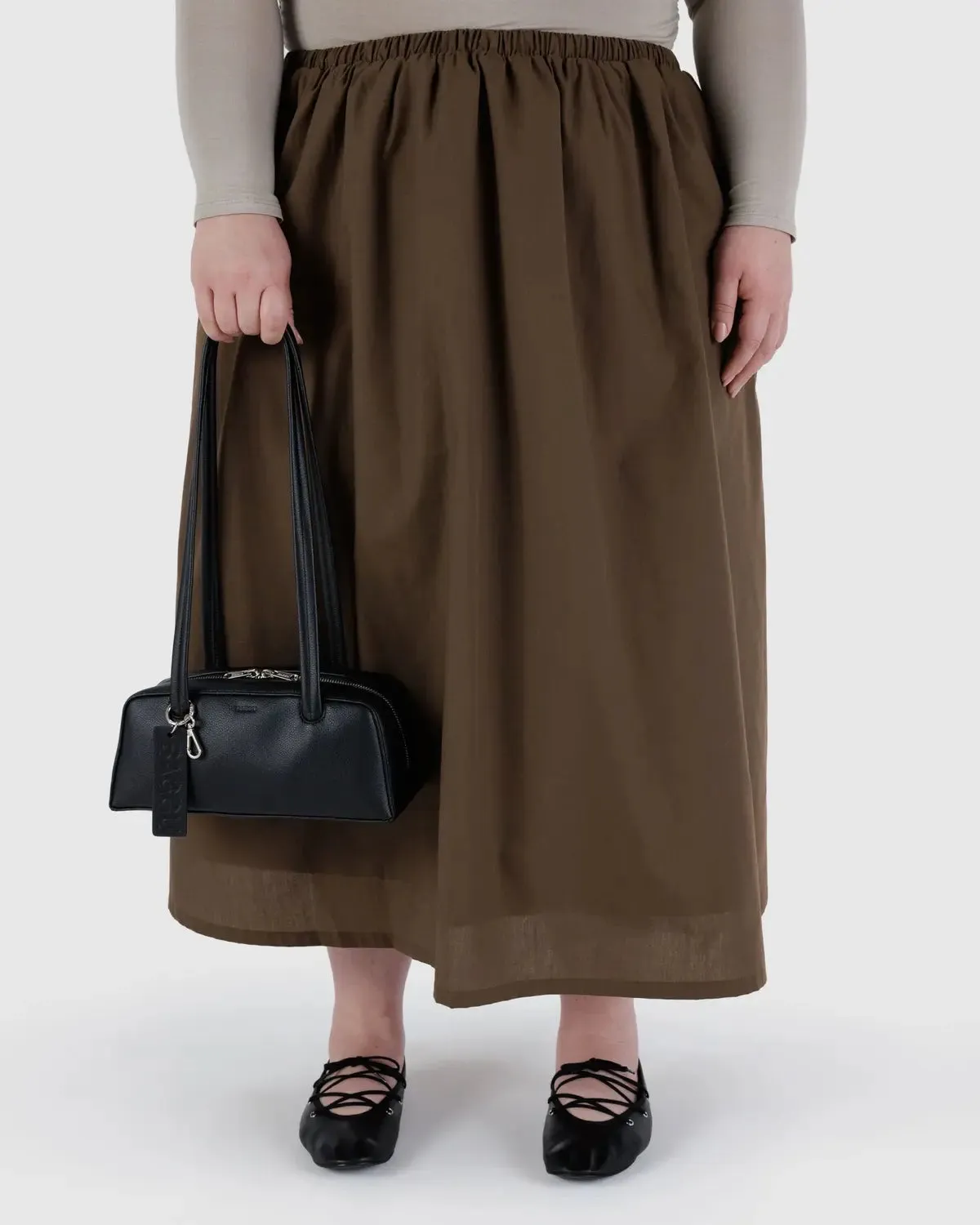 Baggu | Small Recycled Leather Bowler Bag - Black sold by Fort product image thumbnail 4