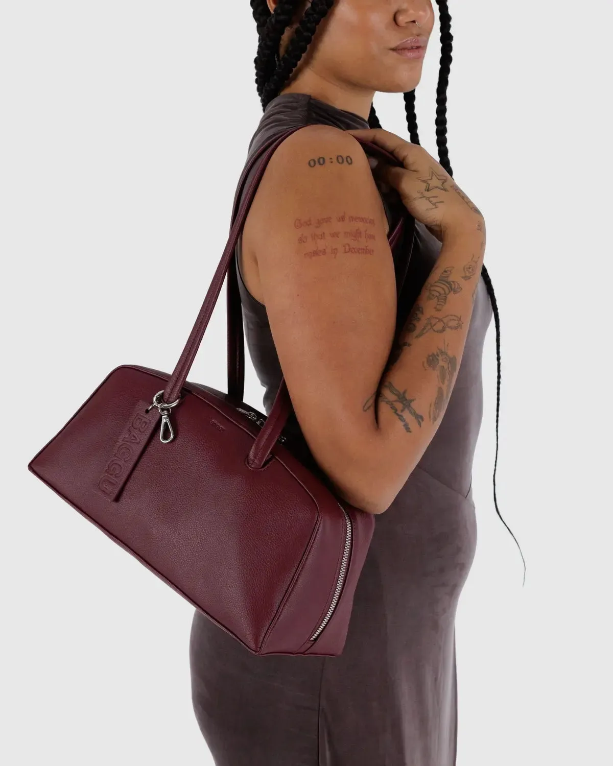 Baggu | Recycled Leather Bowler Bag - Mahogany sold by Fort product image thumbnail 4