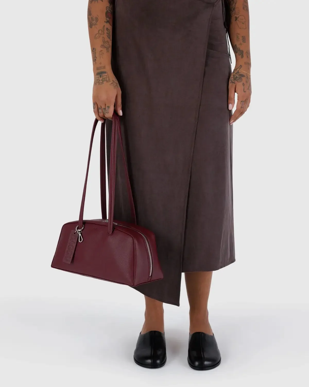 Baggu | Recycled Leather Bowler Bag - Mahogany sold by Fort