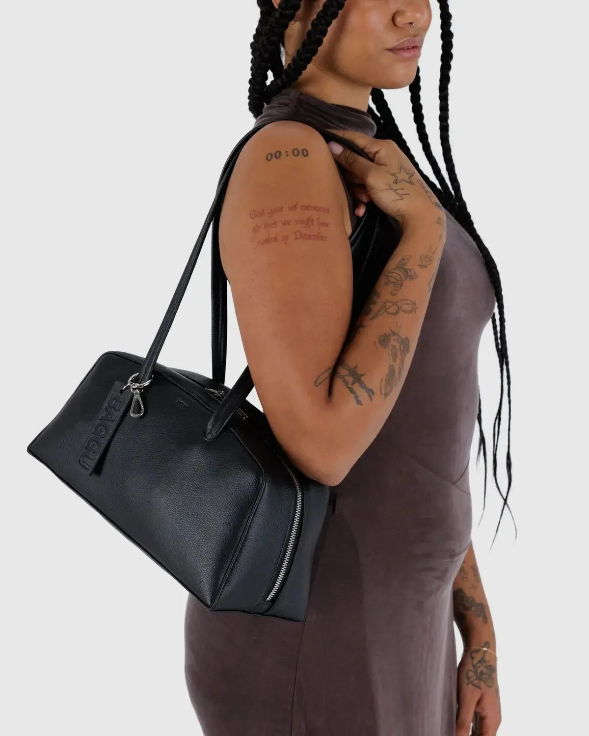 Baggu | Recycled Leather Bowler Bag - Black sold by Fort product image thumbnail 5