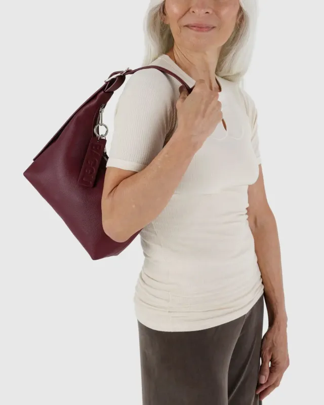 Baggu | Mini Recycled Leather Shoulder Bag - Mahogany sold by Fort