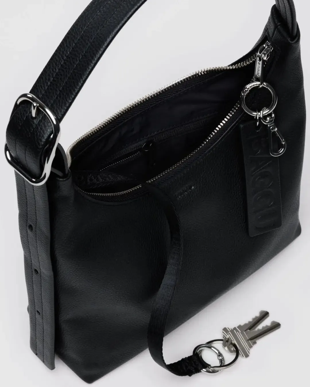 Baggu | Mini Recycled Leather Shoulder Bag - Black sold by Fort product image thumbnail 3