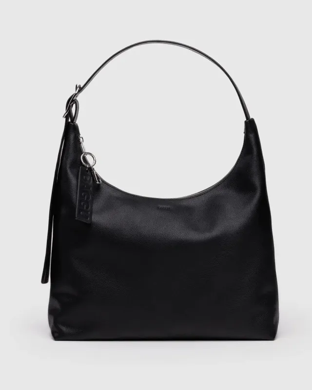 Baggu | Recycled Leather Shoulder Bag - Black sold by Fort