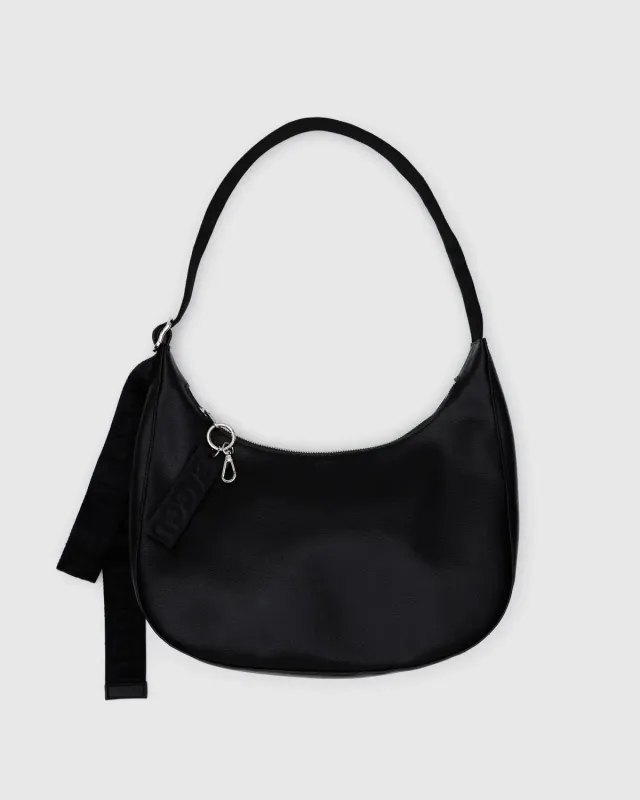 Baggu | Medium Recycled Leather Crescent Bag - Black sold by Fort