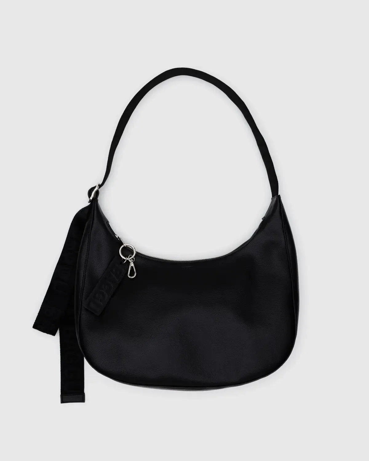 Baggu | Medium Recycled Leather Crescent Bag - Black sold by Fort