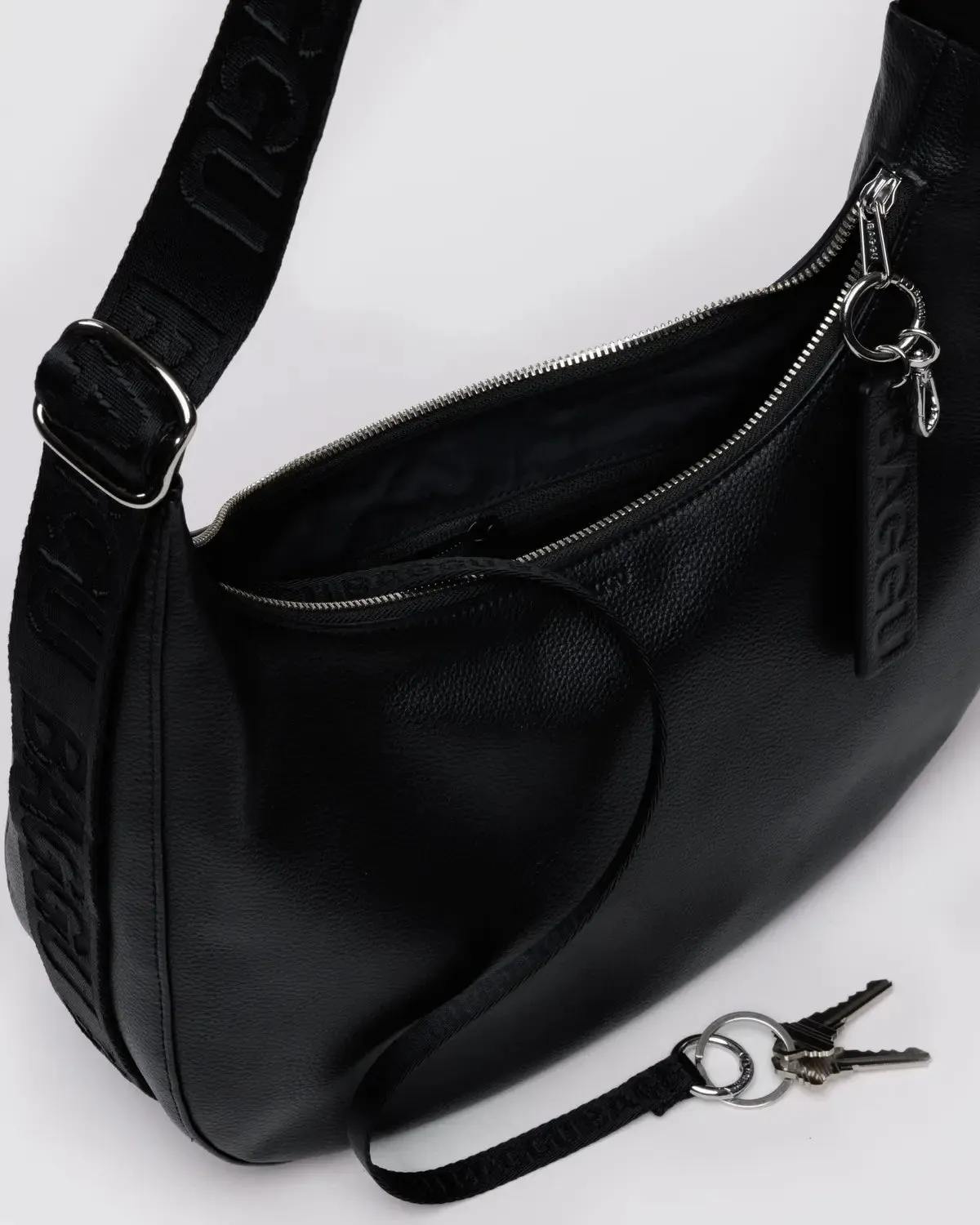 Baggu | Medium Recycled Leather Crescent Bag - Black sold by Fort product image thumbnail 3