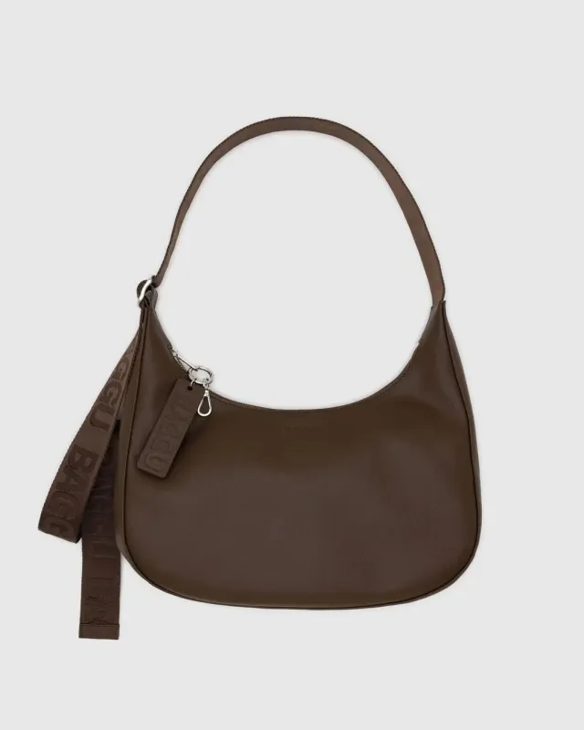 Baggu | Medium Recycled Leather Crescent Bag - Brown sold by Fort