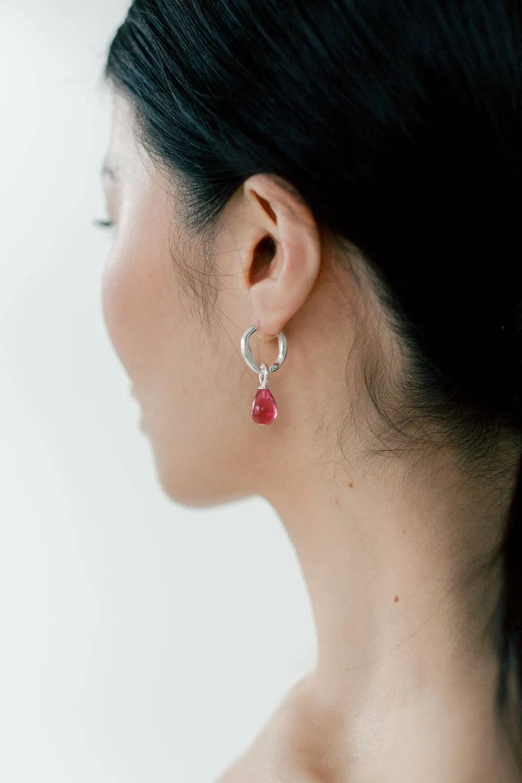 Kara Yoo | Pippa Hoops + Small Drops - Gold & Ice sold by Fort product image thumbnail 4