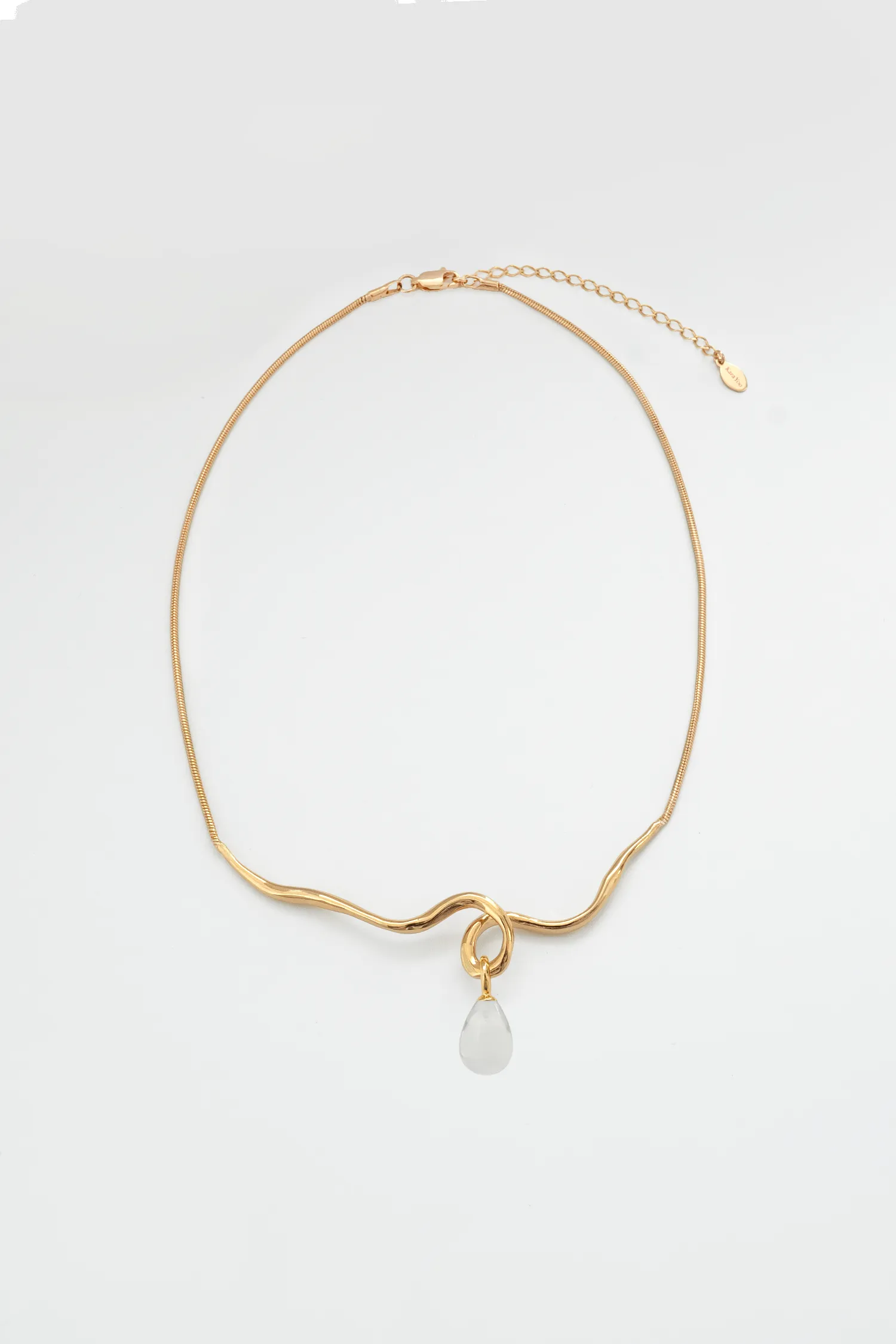Kara Yoo | Maeva Necklace + Small Drop Charm - Gold & Ice sold by Fort