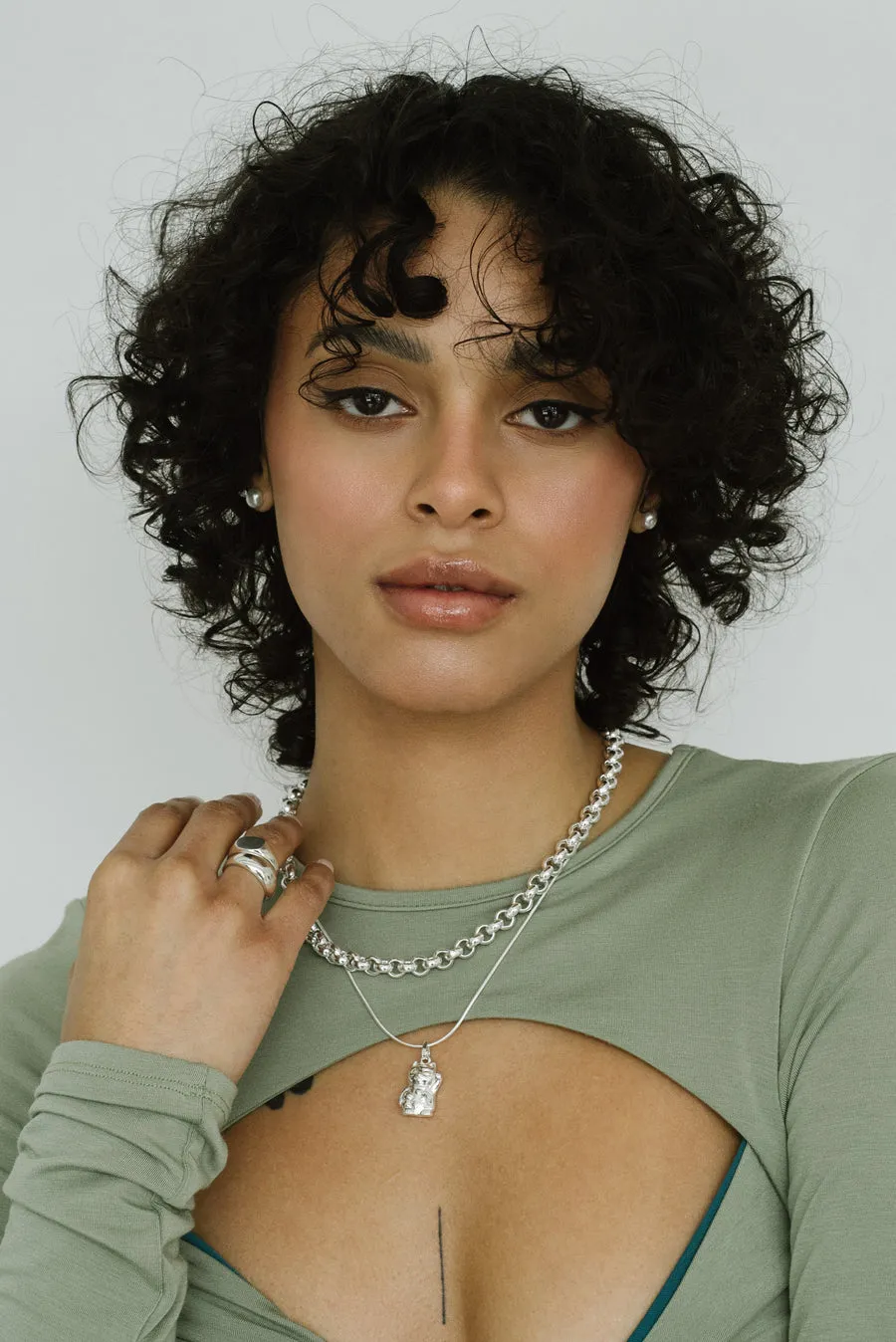 Kara Yoo | Keshi Pearl Studs - 7mm sold by Fort