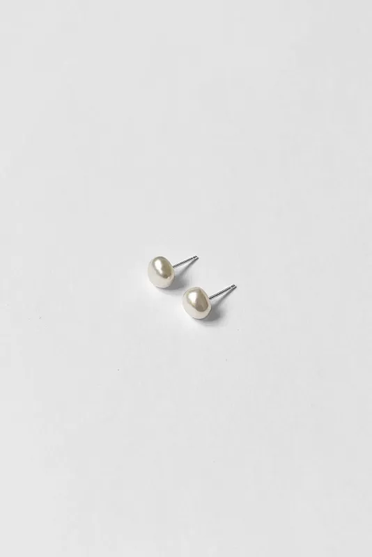Kara Yoo | Keshi Pearl Studs - 5mm sold by Fort
